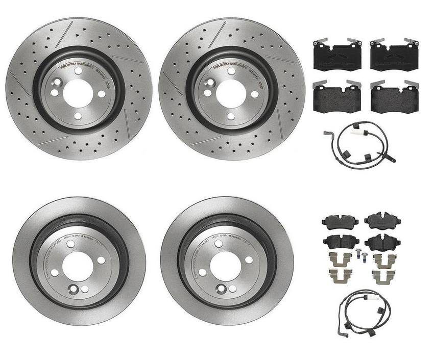 Mini Brakes Kit - Pads & Rotors Front and Rear (316mm/280mm) (Low-Met) 34216794059 - Brembo 4014912KIT